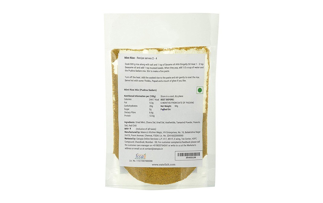 Eatelish Mint Rice Mix    Pack  50 grams